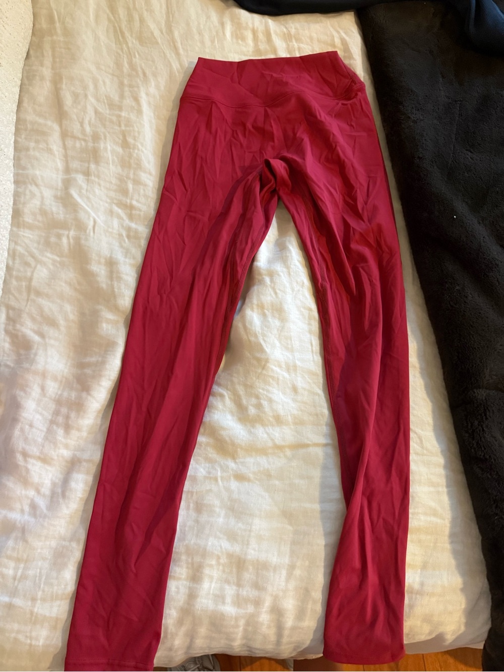 Amazon Women's Red High-Waist Performance Leggings
